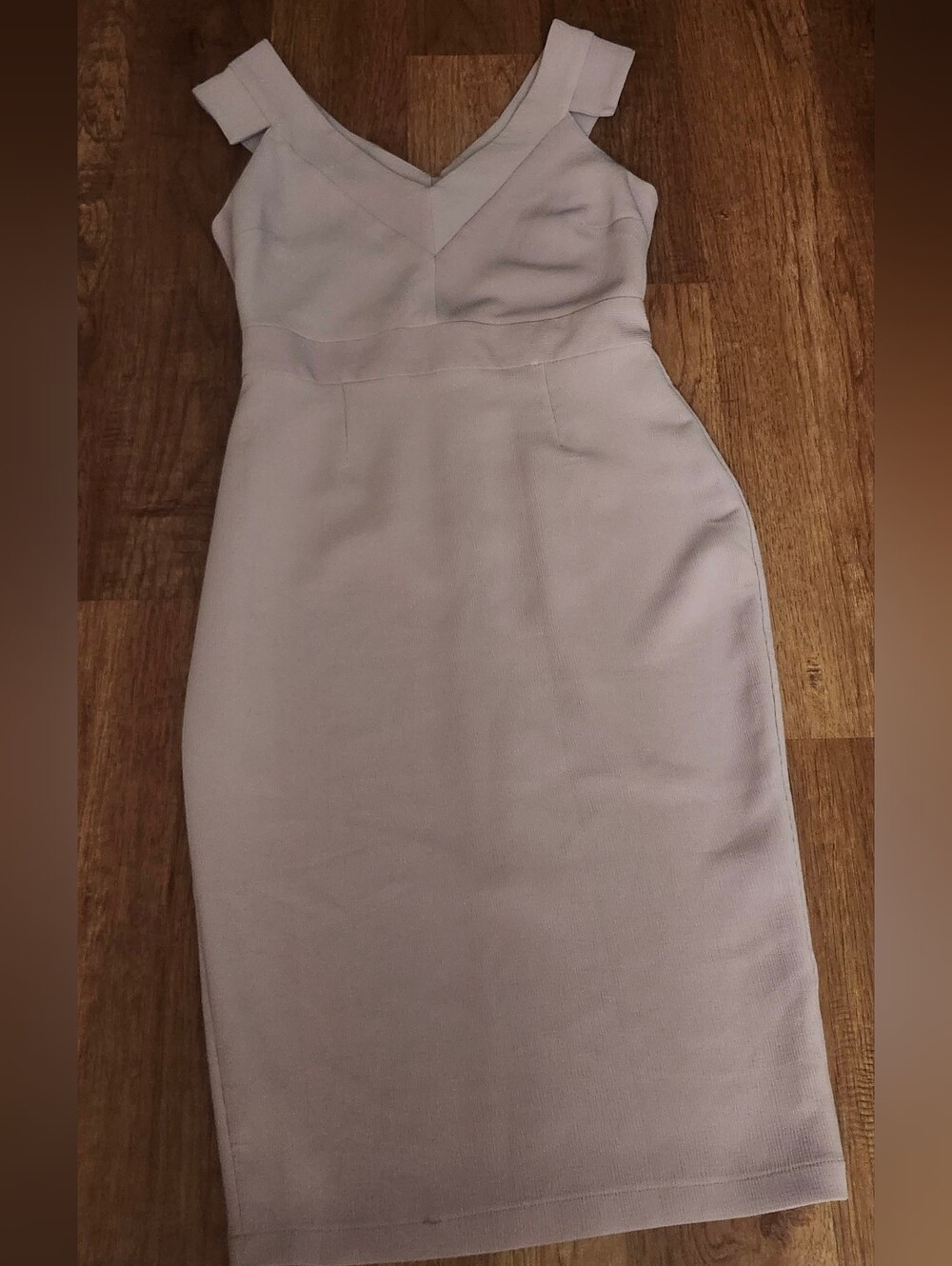 ASOS Lavender Midi V-Neck Sheath Dress